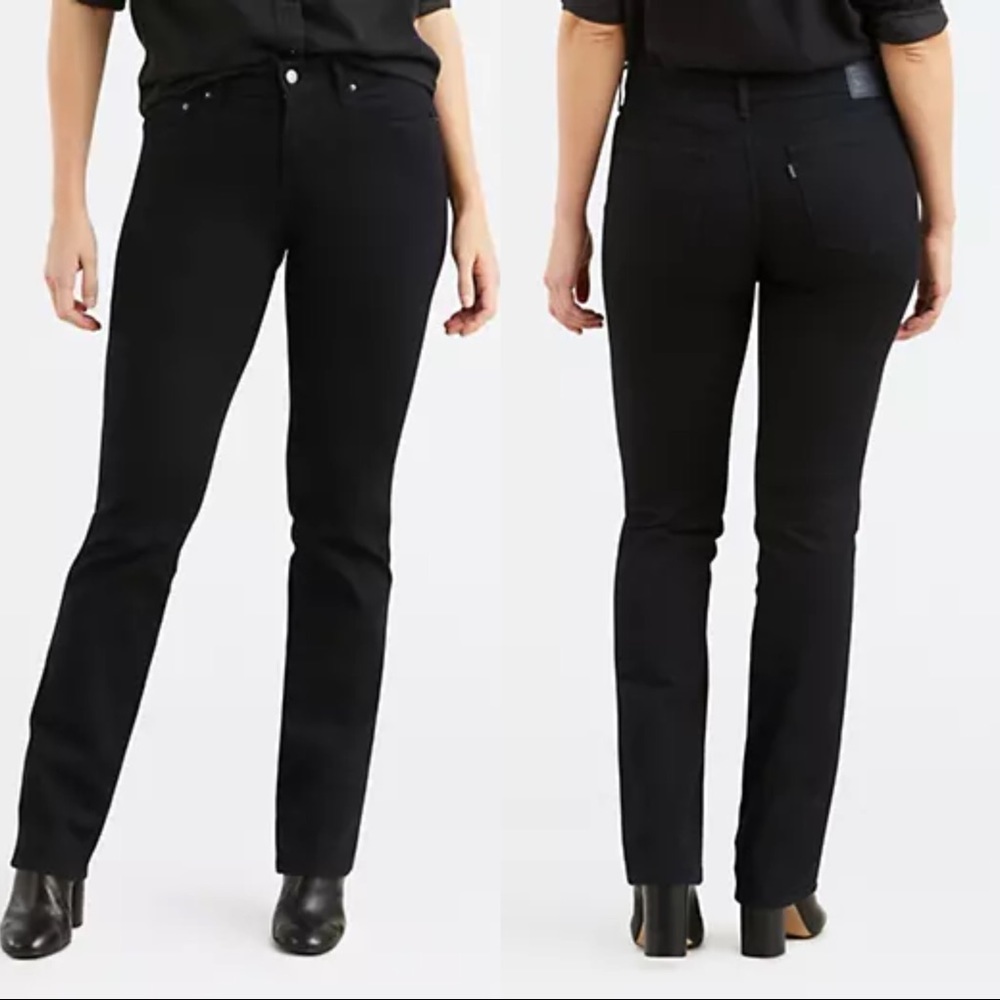 Womens 505 Straight Levi Jeans Black Size 30